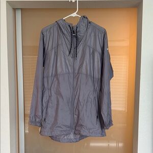 Columbia Charcoal Hooded Rain Jacket